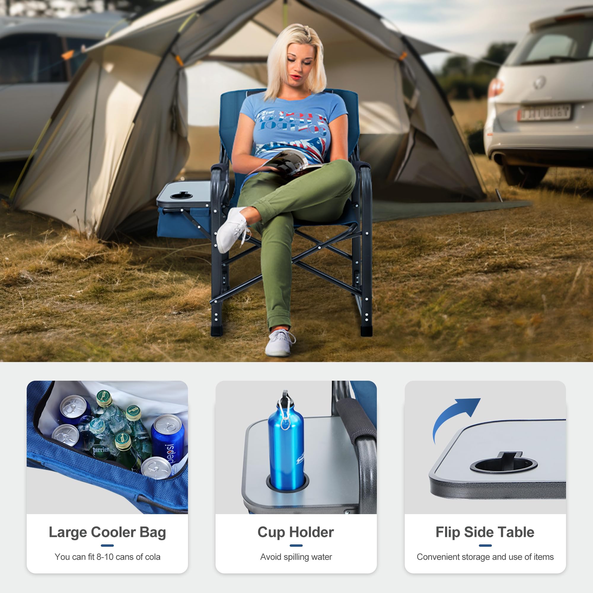 LET'S CAMP folded chair ready for travel and storage