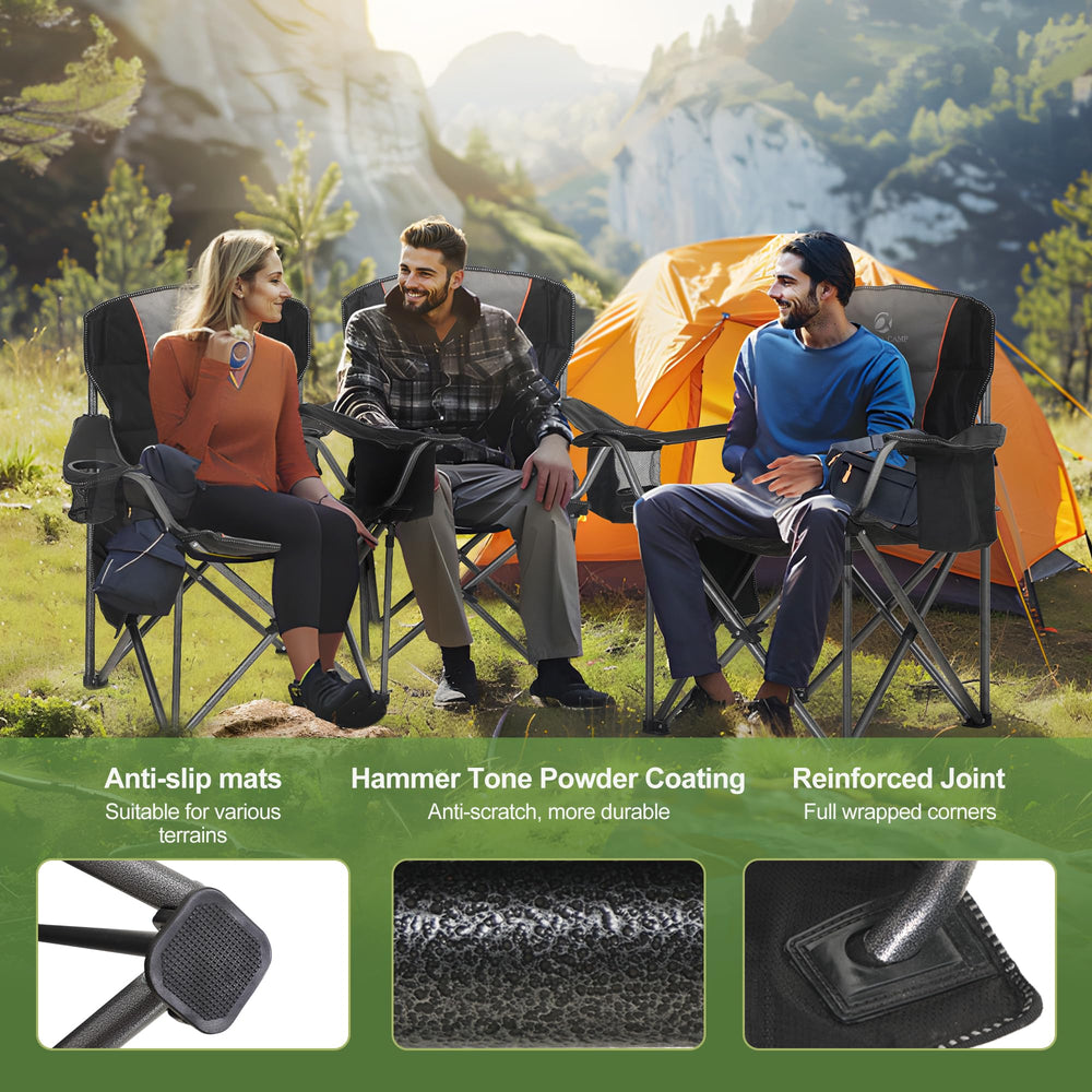 LET'S CAMP cup holder feature image highlights easy drink access while relaxing.