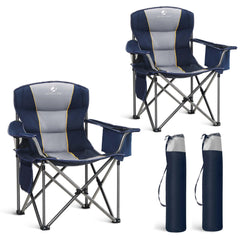 Let's Camp folding chair folded view shows compact portability and easy storage.