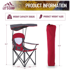 LET'S CAMP folding design makes setup quick and portable for campsites
