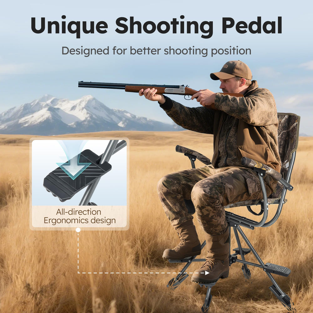 LET'S CAMP folding hunting chair camouflage fabric for concealed comfort