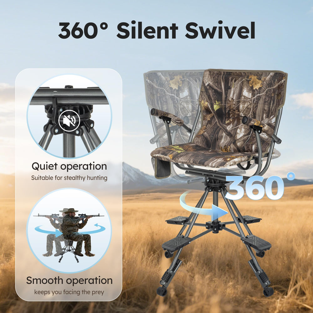 LET'S CAMP folding hunting chair padded armrests for long sits