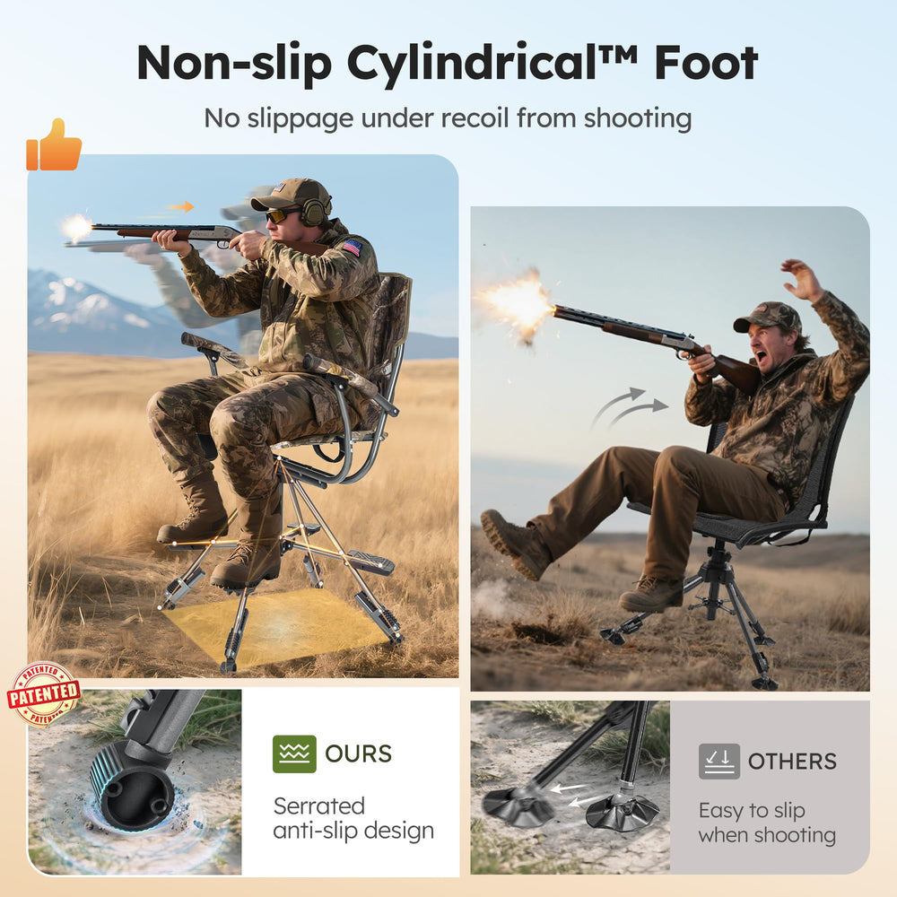 LET'S CAMP folding hunting chair shooting pedal aiding quick hunting posture