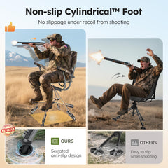 LET'S CAMP folding hunting chair shooting pedal aiding quick hunting posture