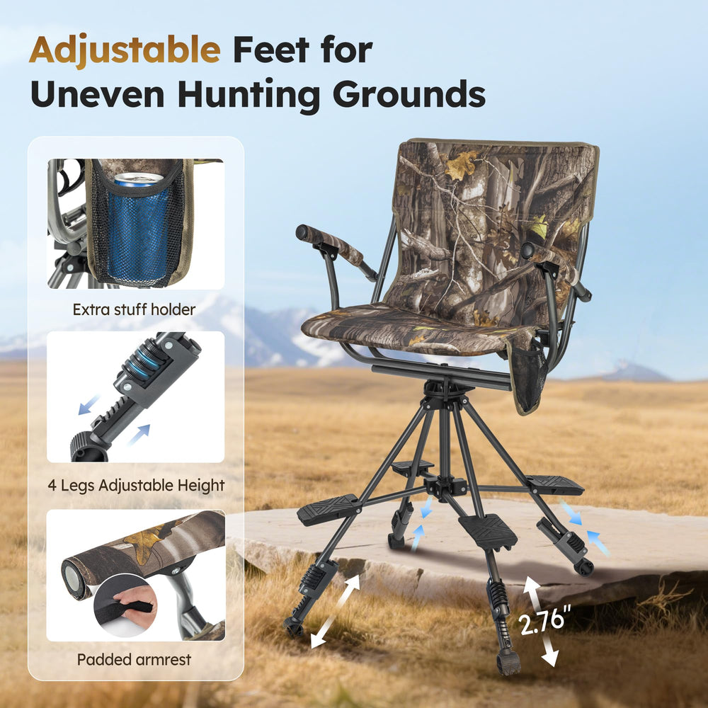 LET'S CAMP folding hunting chair shoulder strap for easy carrying