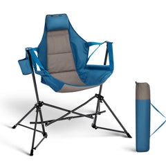 lets-camp hammock chair blue side view for compact outdoor seating on hikes