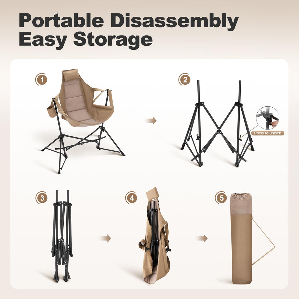 LET'S CAMP hammock chair weight capacity 300 lbs supports a range of users