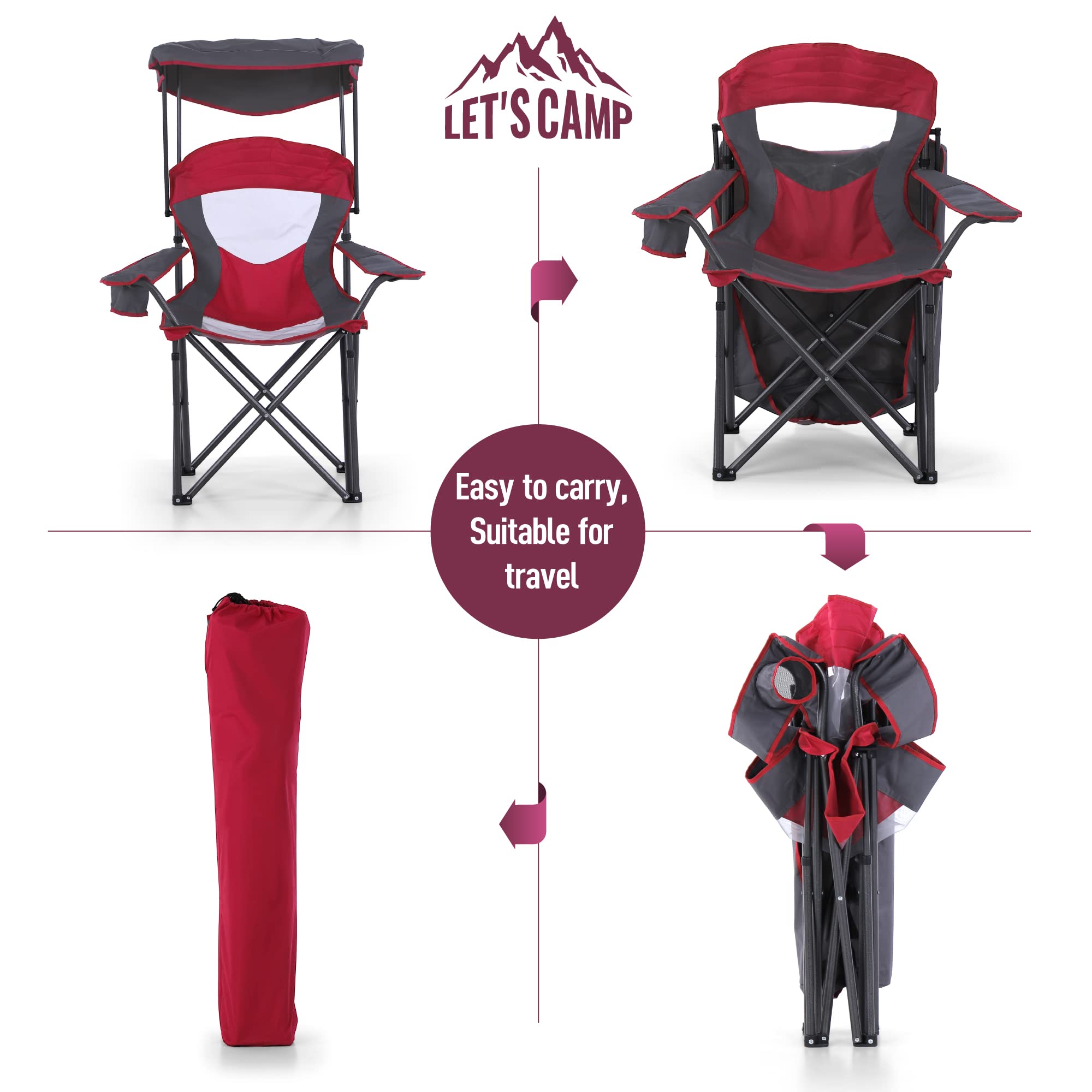 LET'S CAMP outdoor chair ideal for beach and camping trips