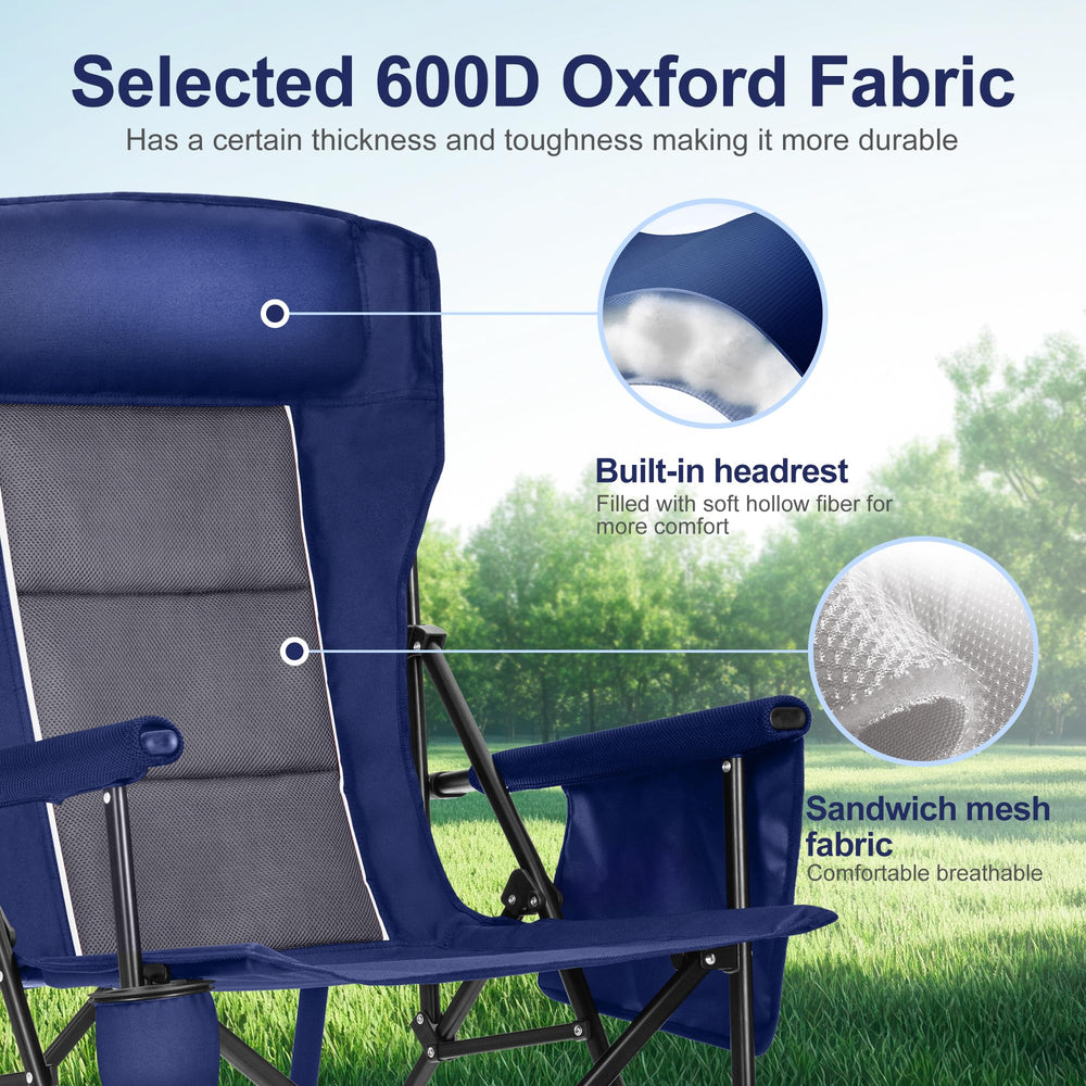 LET'S CAMP Oversized Chair carry bag blue enables easy transport