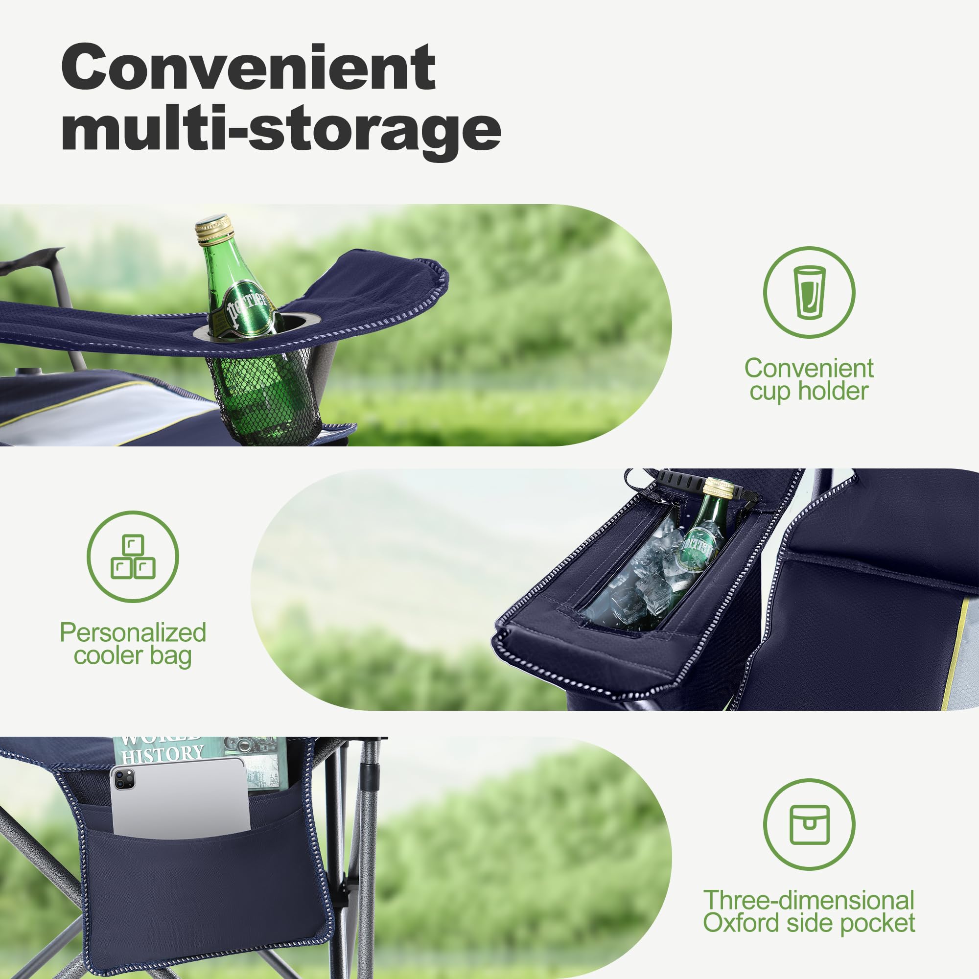LET'S CAMP portable design folds compactly for travel