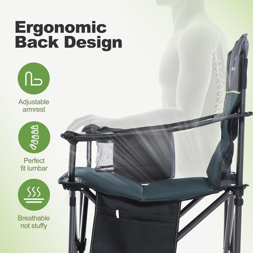 LET'S CAMP park-side setup features versatile seating for family picnics and outings.