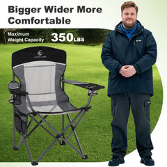 LET'S CAMP portable folding chair with carry bag ideal for camping trips.