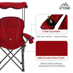 LET'S CAMP UPF 50+ canopy blocks sun during sunny beach days.