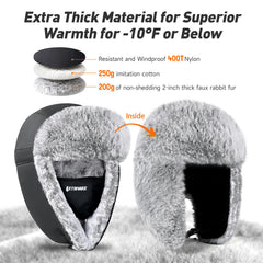 LETSHAKE winter trapper hat with ear flaps highlights windproof all-around warmth.