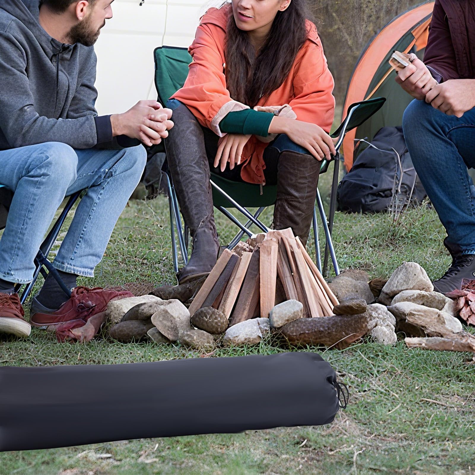 Letsinstyle 2-pack bag set provides spare storage for chairs.