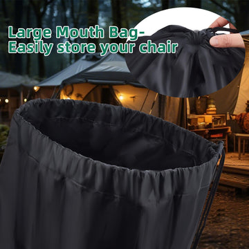 Letsinstyle drawstring closure bag keeps chairs secure and dust-free on trips.