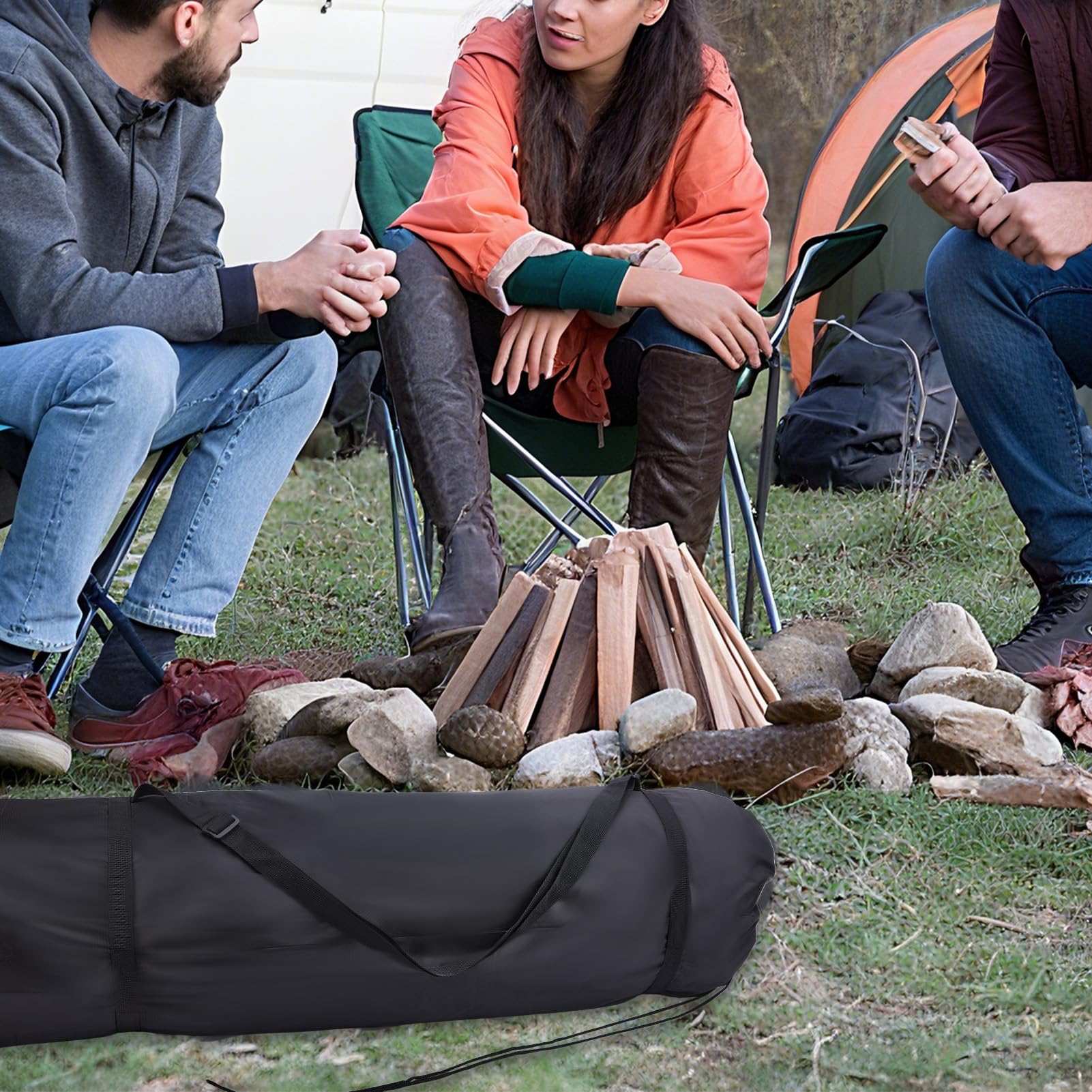 Letsinstyle shoulder-strap carry bag offers comfortable transport during camping and hiking adventures.