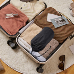 letsinstyle stuff sack dust flap close-up highlights dirt protection during travel.