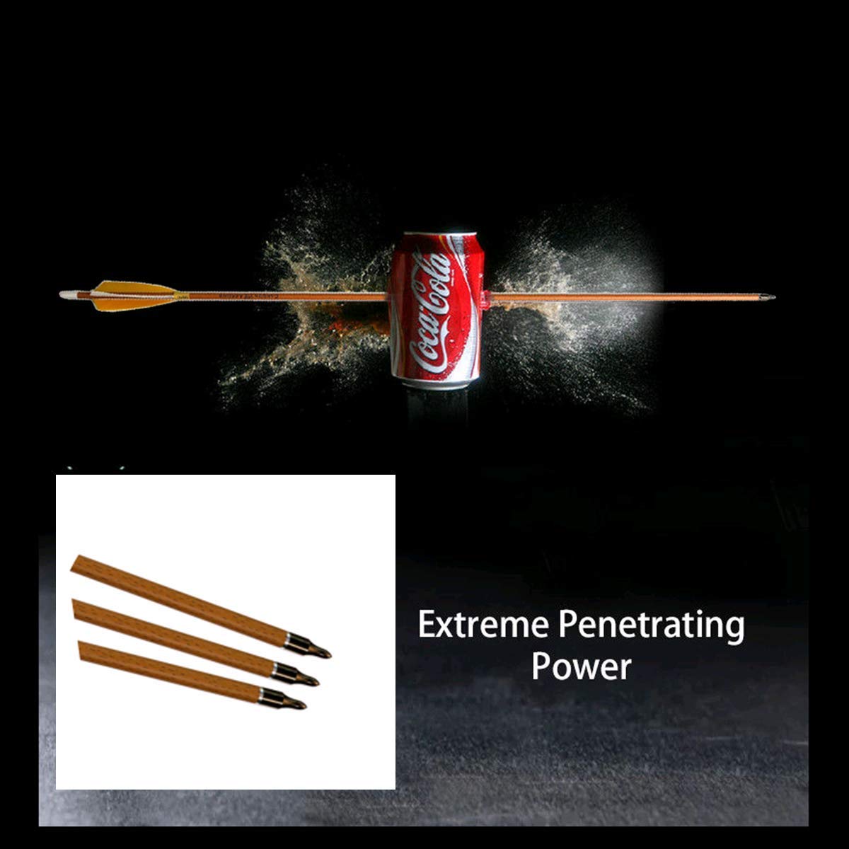 Letszhu Archery wood-grain shaft with carbon core visual appeal