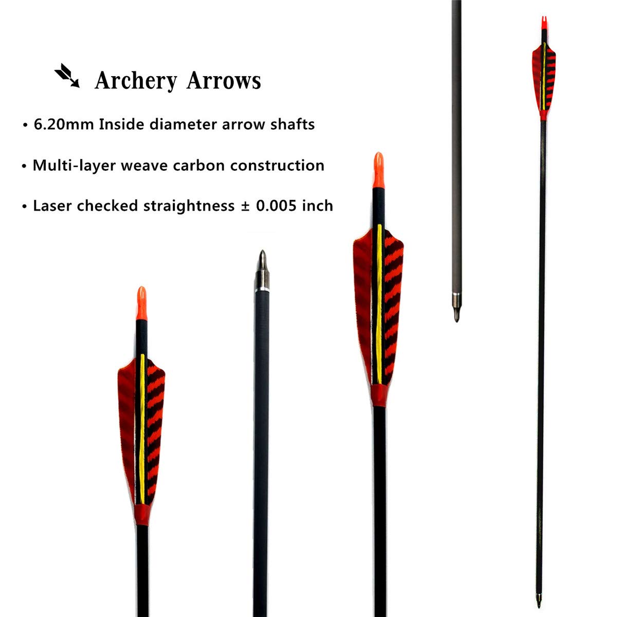 Letszhu archery arrow with 4-inch real feathers enhances visibility in outdoor ranges.
