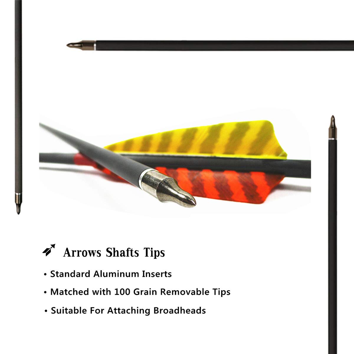 Letszhu archery arrow pack offers durable multi-layer shafts for long-term practice.