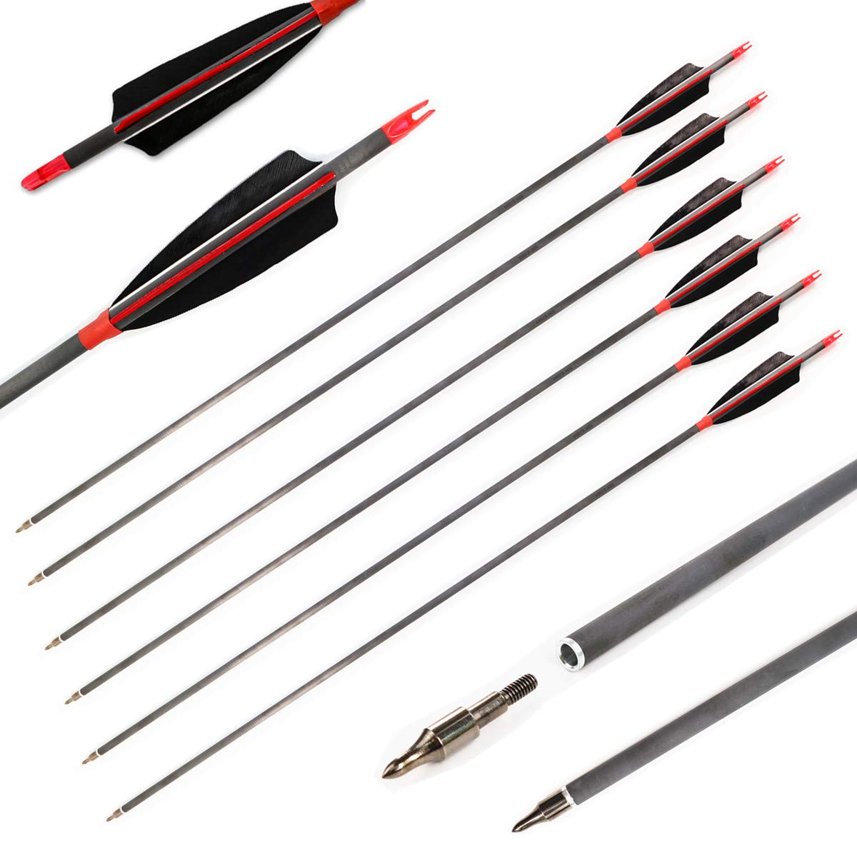Letszhu archery arrows are ideal for outdoor ranges and field targets.
