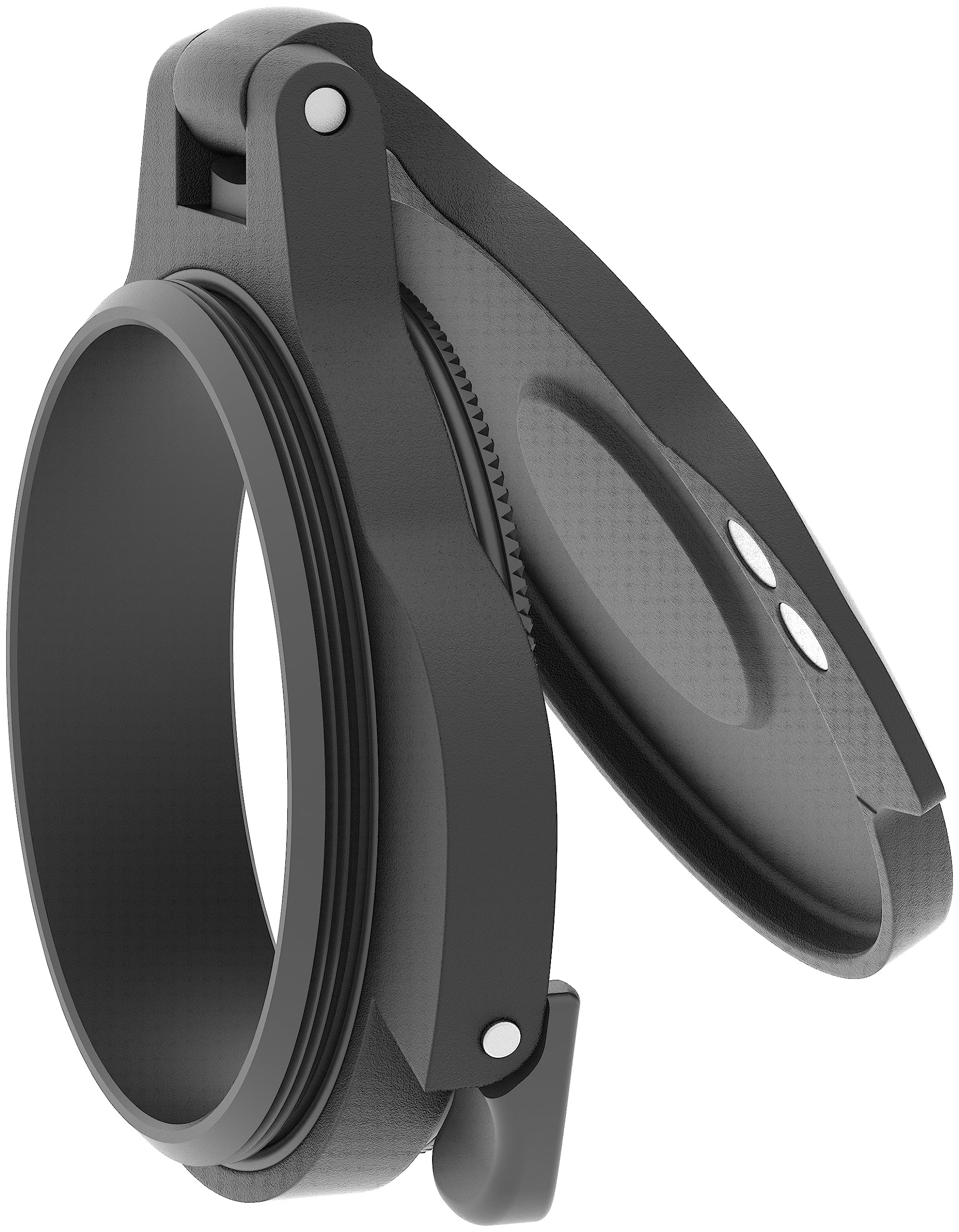 Leupold Alumina flip-back lens cover side view guards optics during rugged outdoor use.