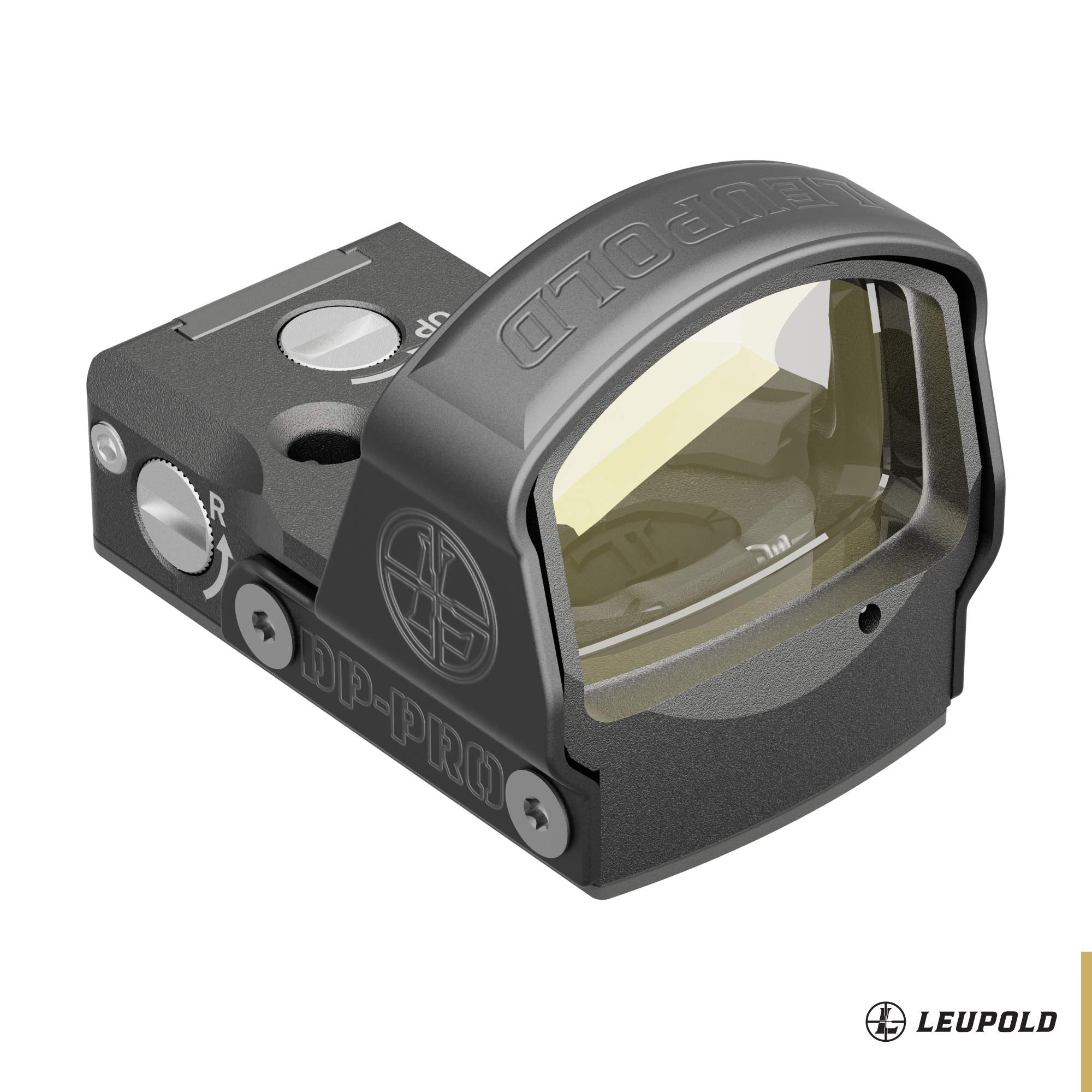 Leupold DeltaPoint Pro matte finish on rugged aluminum housing resists tough conditions.