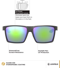 Leupold DeSoto Emerald Mirror lenses reduce glare for bright sun