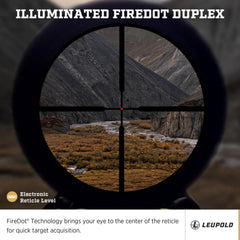 Leupold FireDot illumination—clear aiming dot improves fast distance judgment in variable light.