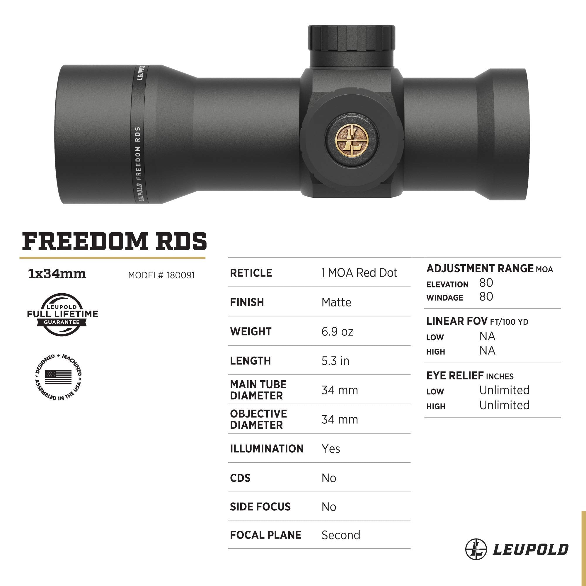 Leupold Freedom RDS motion sensor extends battery life by auto-off and instant reactivation.