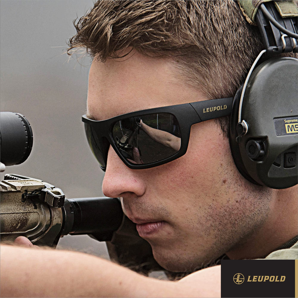 Leupold Packout eyewear in-fused polarized lenses cut glare on water.