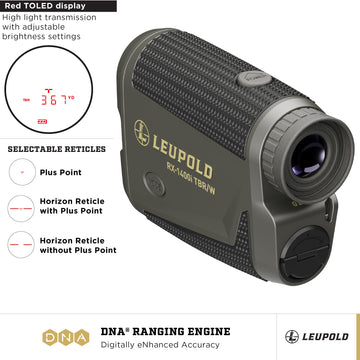 Leupold RX-1400i range to reflective objects up to 1400 yards.