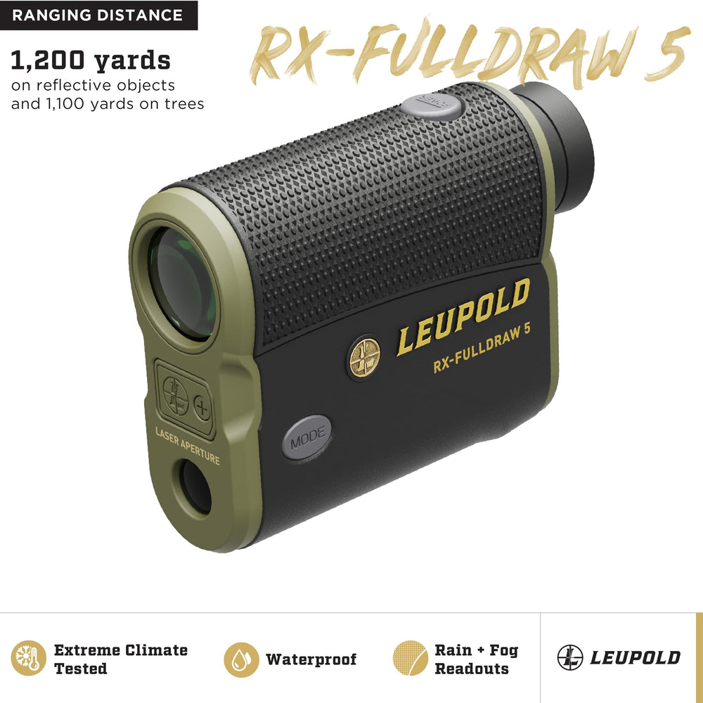 Leupold RX-FullDraw 5 rangefinder shows Archer's Advantage calculations for steep-angle shots