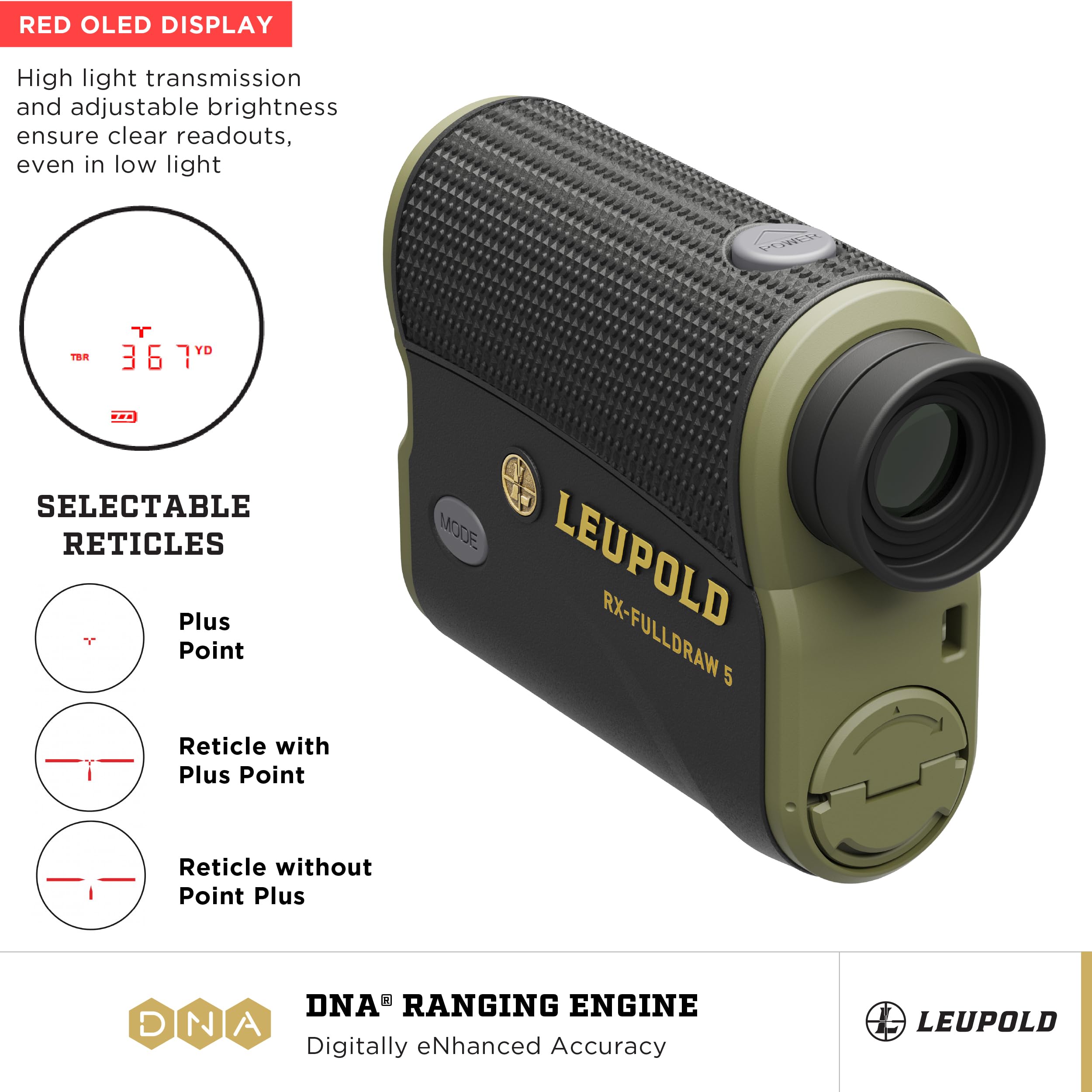 Leupold RX-FullDraw 5 rangefinder Last Target mode reduces stray reads