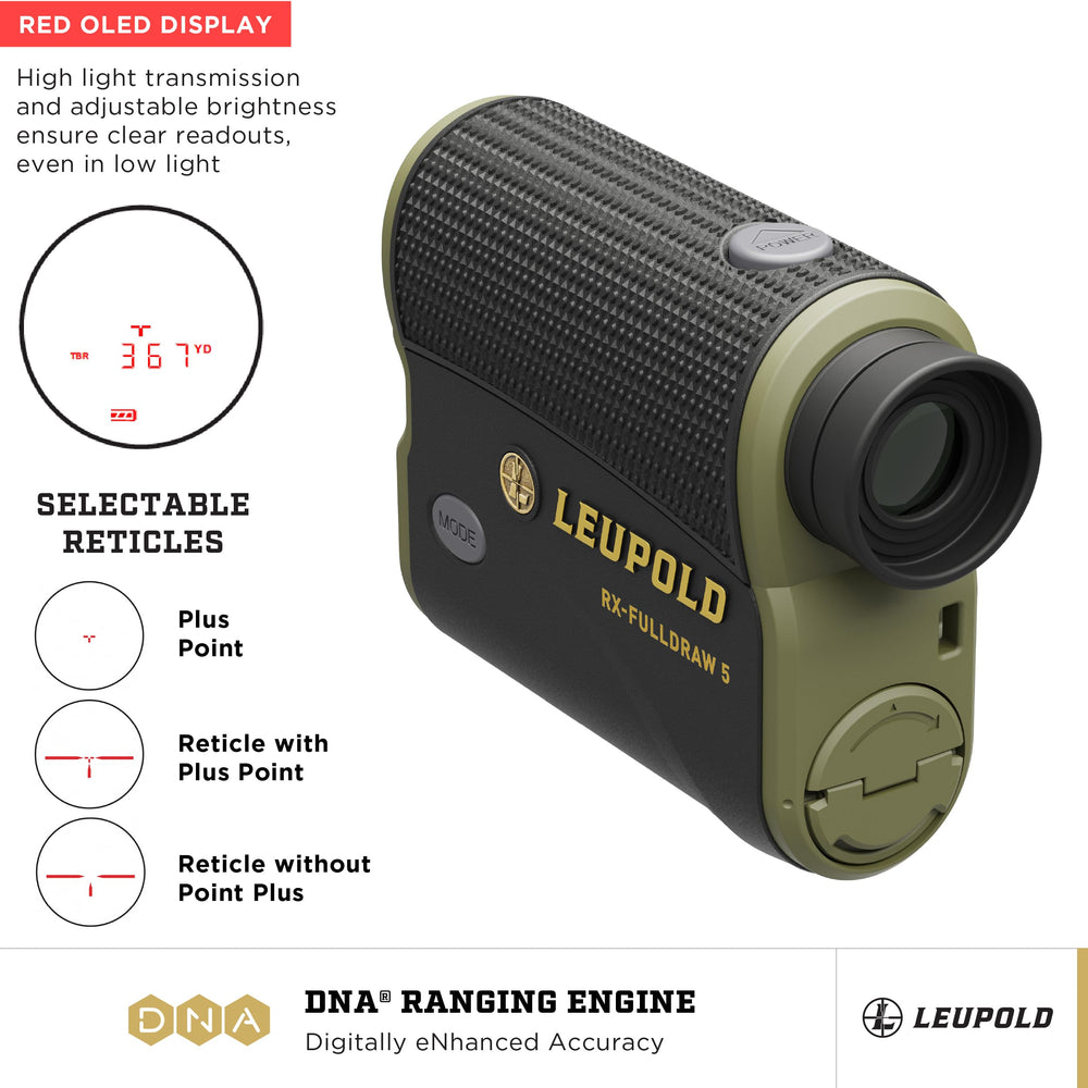 Leupold RX-FullDraw 5 rangefinder Last Target mode reduces stray reads