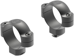 Leupold standard scope rings 30mm high matte finish secure rifle mounting for rugged hunting setups.
