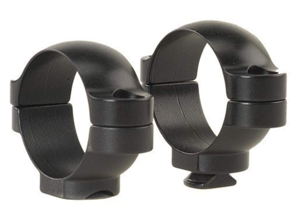 Leupold STD 1in rings highlight forged and machined steel construction for durability.