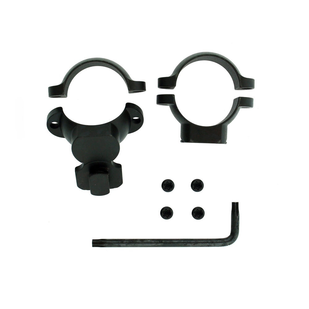 Leupold STD 1in Medium Ext ring closeup shows rugged matte finish for durable mounting