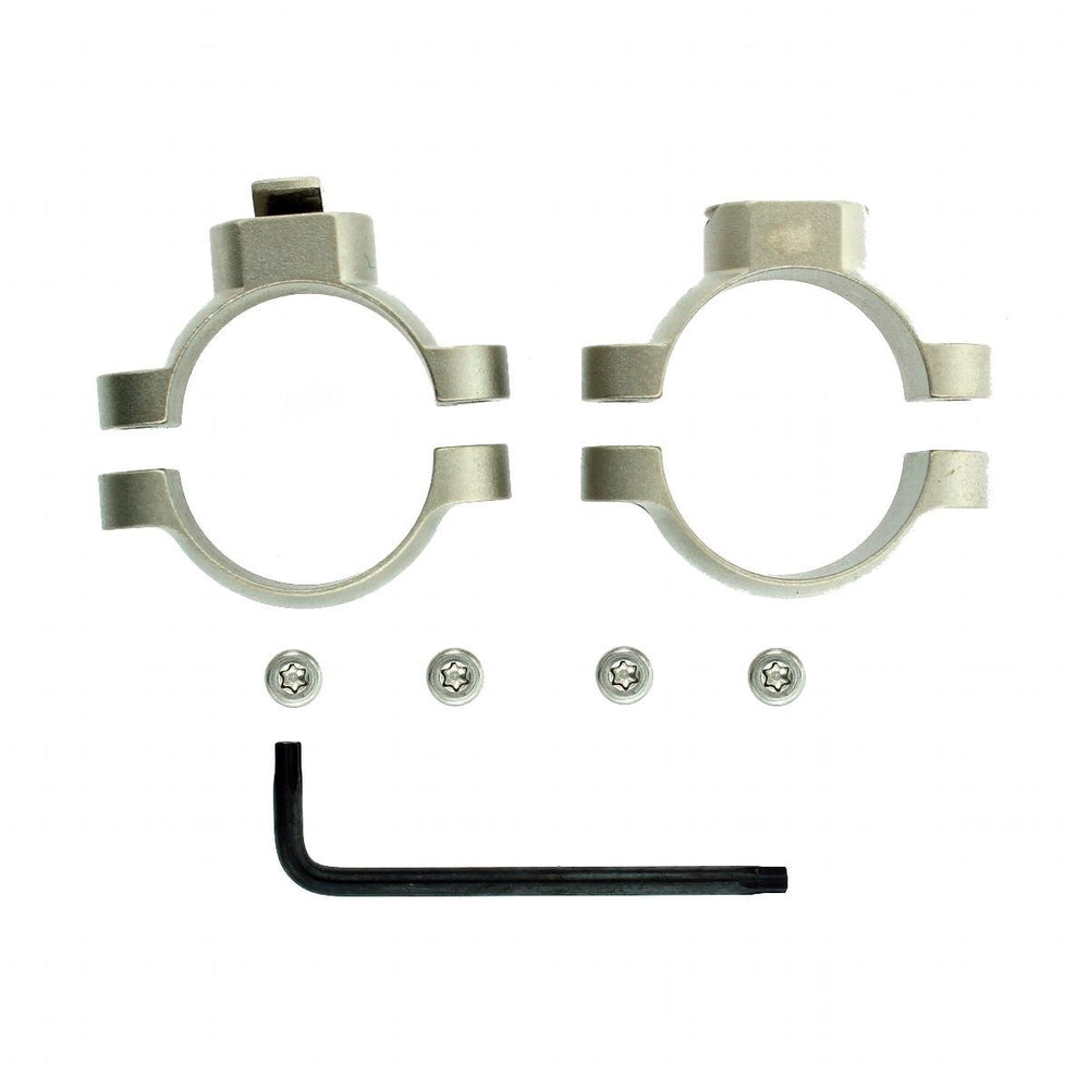 Leupold STD 30mm High Silver rings provide sturdy, precise mounting for rifles.