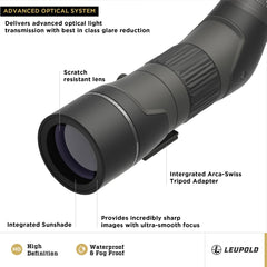 Leupold SX-2 Alpine HD Gen 2 20-60x60mm angled eyepiece for comfortable viewing.