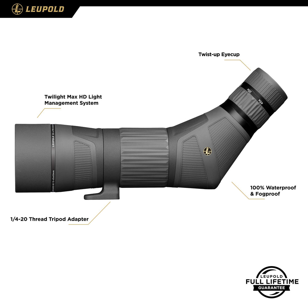 Rugged magnesium body of Leupold SX-4 for tough hunting conditions.