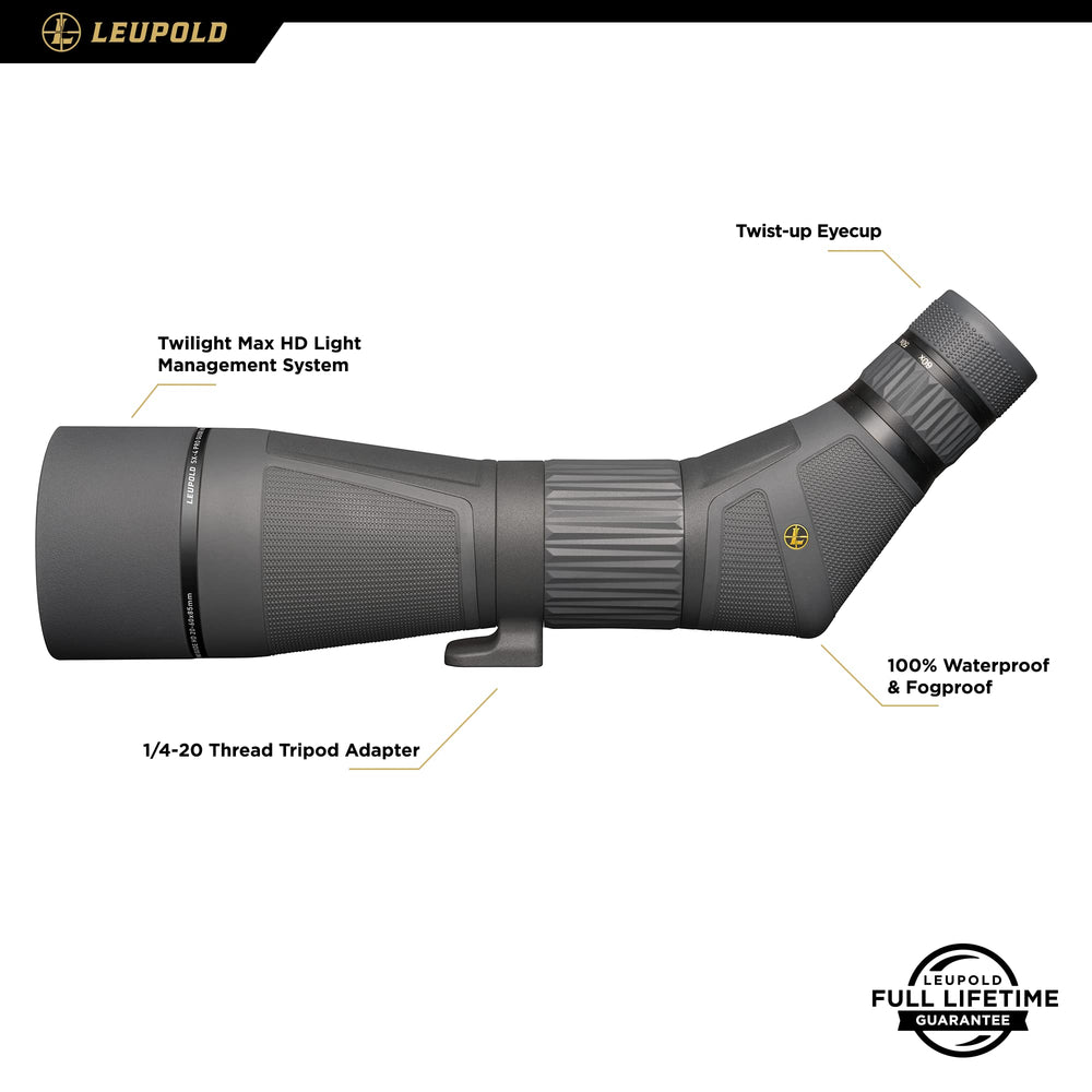 Leupold SX-4 Pro Guide HD angled eyepiece rotation for versatile viewing