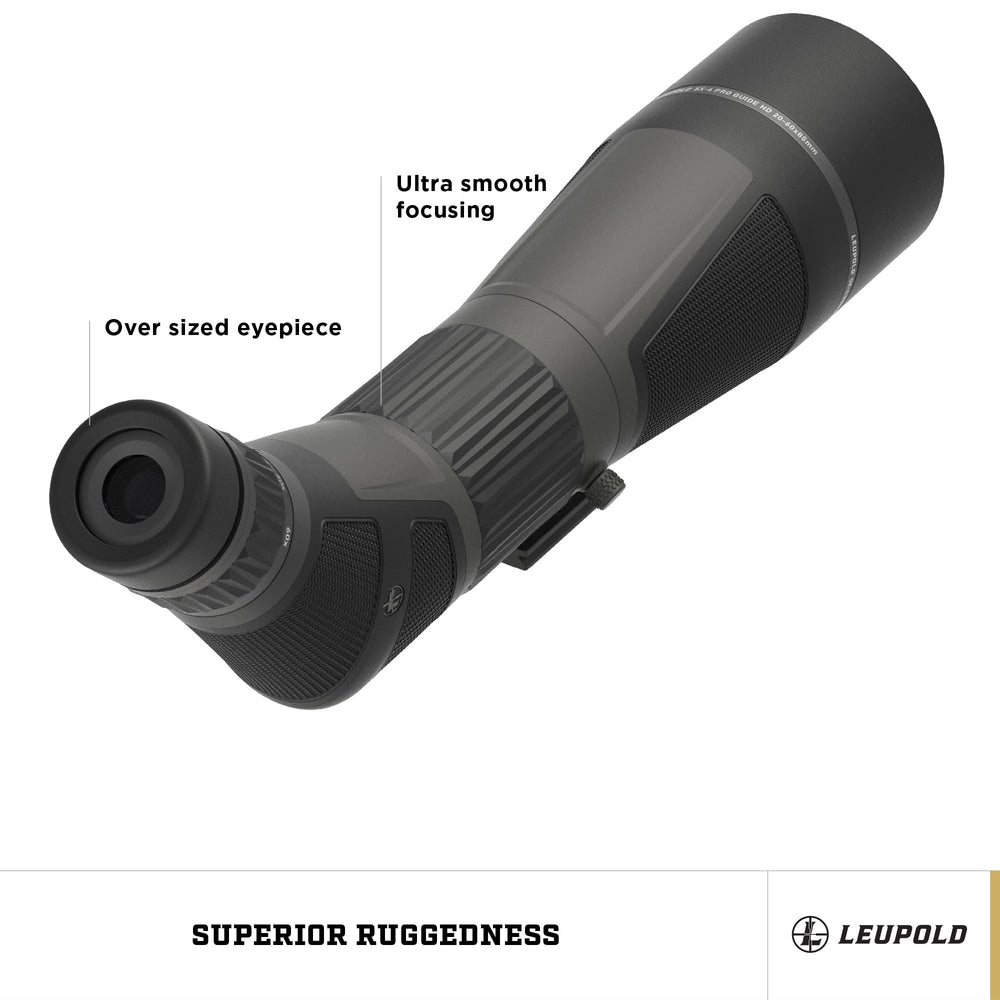 Leupold SX-4 Pro Guide HD Gen 2 magnification dial showing 20-60x flexibility