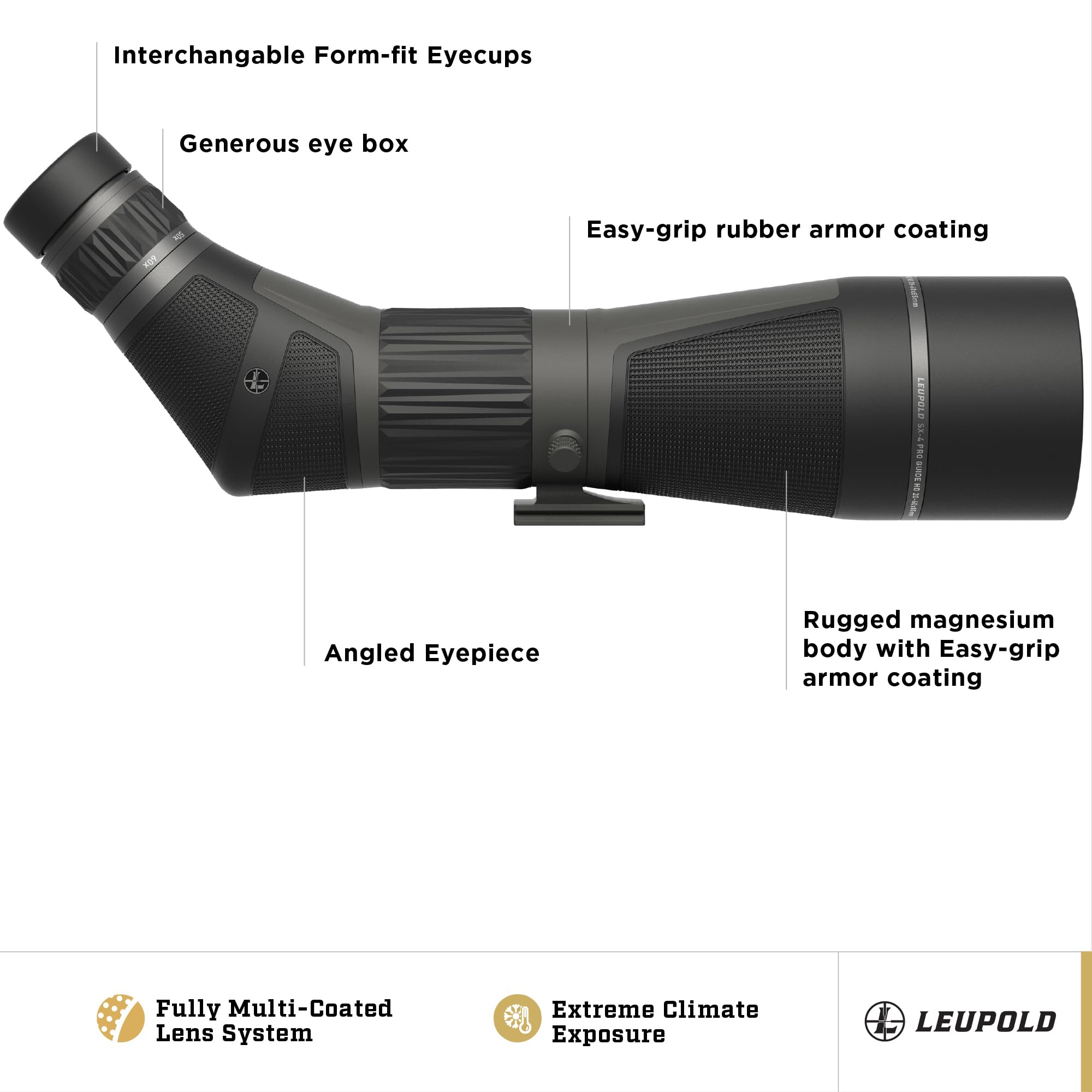 Leupold SX-4 Pro Guide HD Gen 2 85mm objective lens captures brighter distant detail