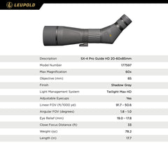 Leupold SX-4 Pro Guide HD waterproof fogproof chassis in harsh weather