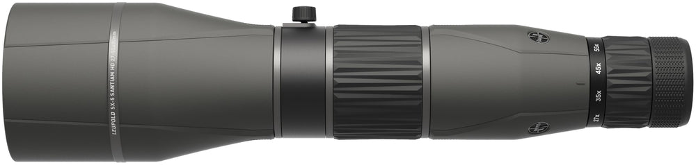 Leupold SX-5 Santiam HD rugged body showcases waterproof, fogproof build.