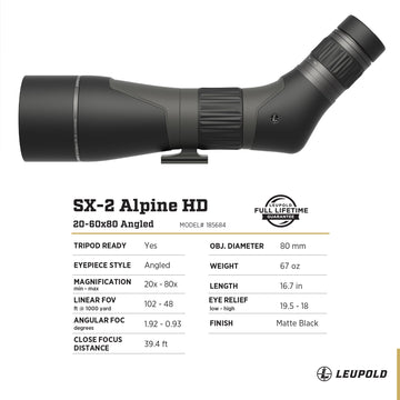 Leupold SX-2 Alpine HD Gen 2 rotation knob close-up for precise adjustments