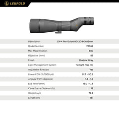 Leupold SX-4 Pro Guide HD armored rubber coating provides secure grip in wet conditions.