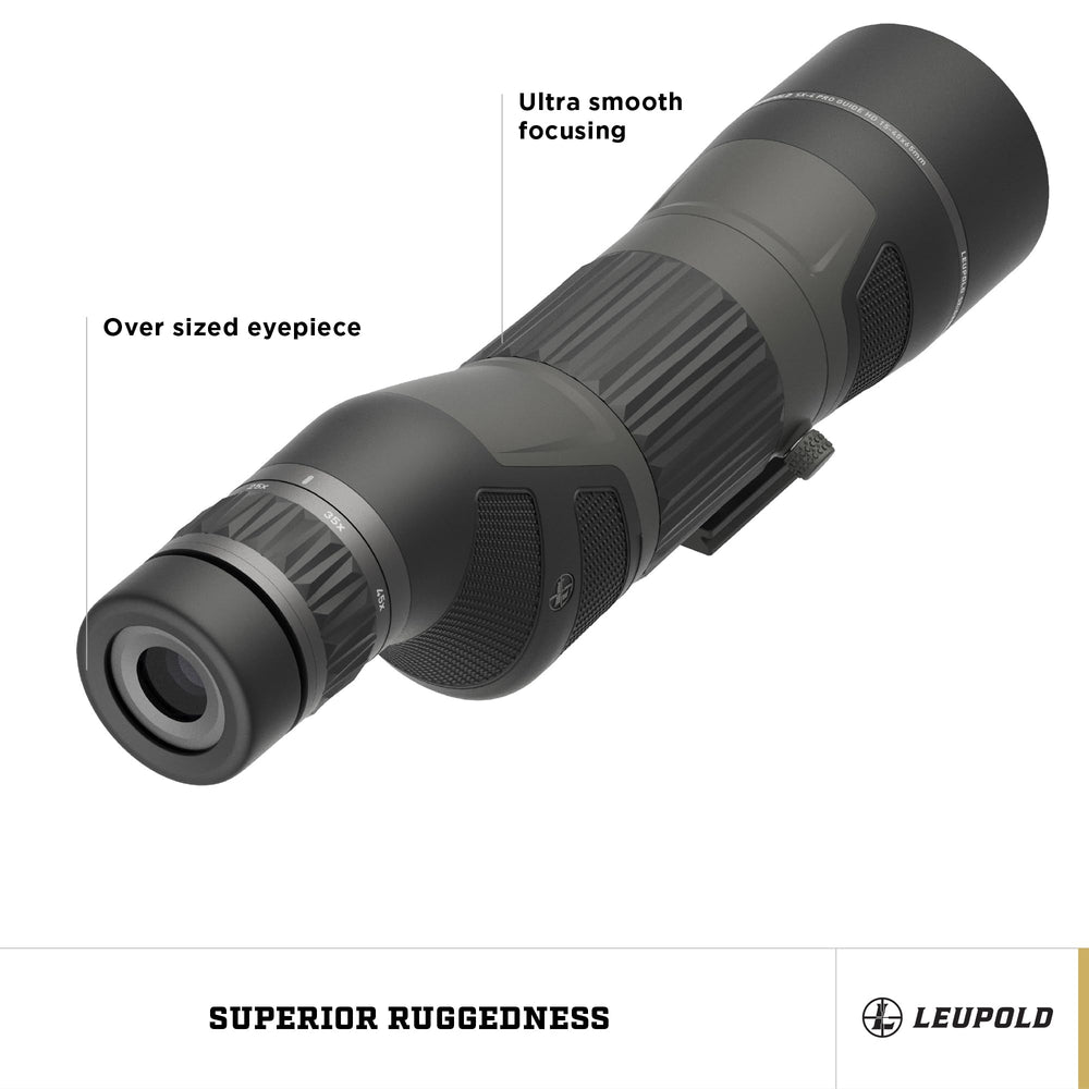 Leupold SX-4 Pro Guide HD Gen 2 65mm objective boosts light transmission.